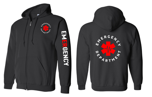 Emergency Room Department Zip Up Jacket Hoodie