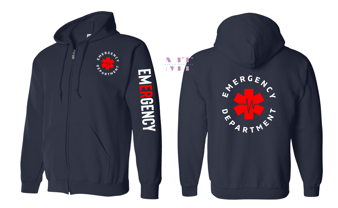 Emergency Room Department Zip Up Jacket Hoodie