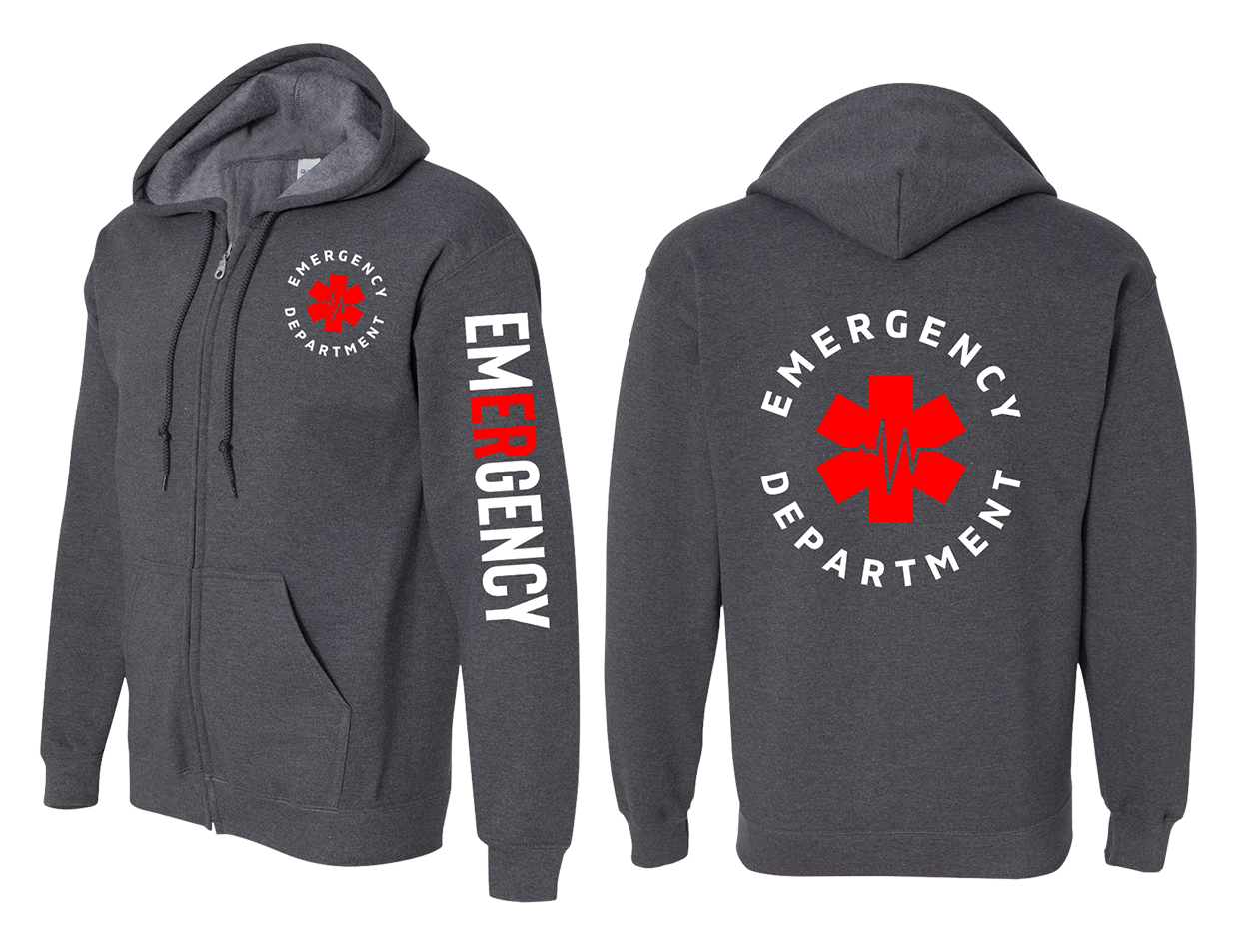 Emergency Room Department Zip Up Jacket Hoodie